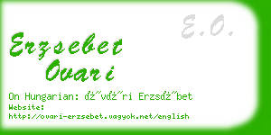 erzsebet ovari business card